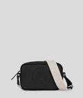 K/Circle perforated crossbody bag
