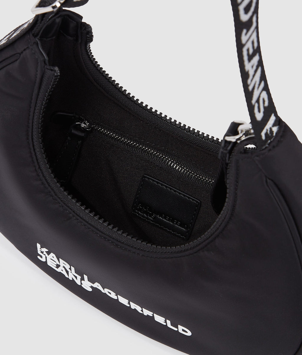 Logo nylon moon shoulder bag