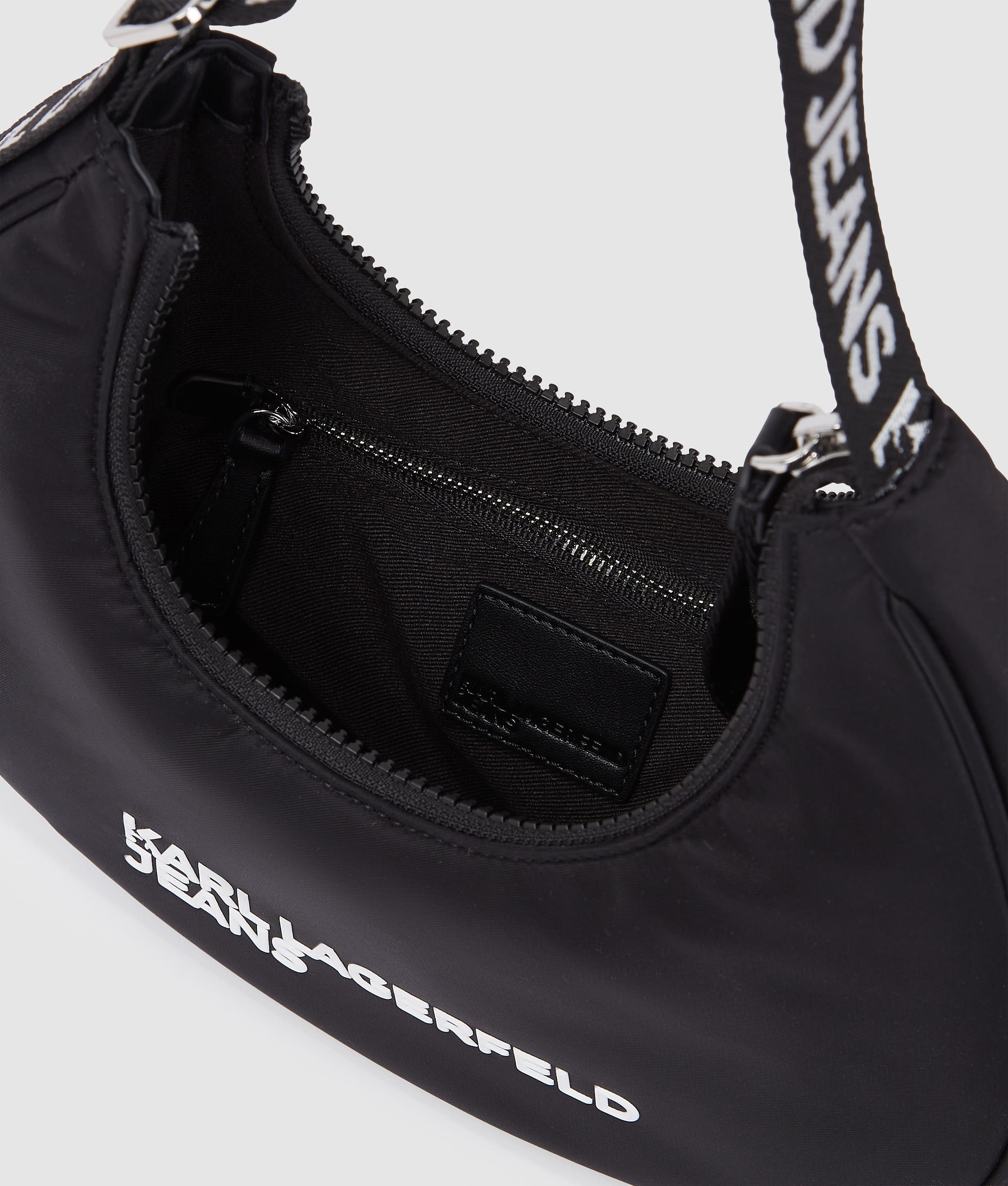 Logo nylon moon shoulder bag
