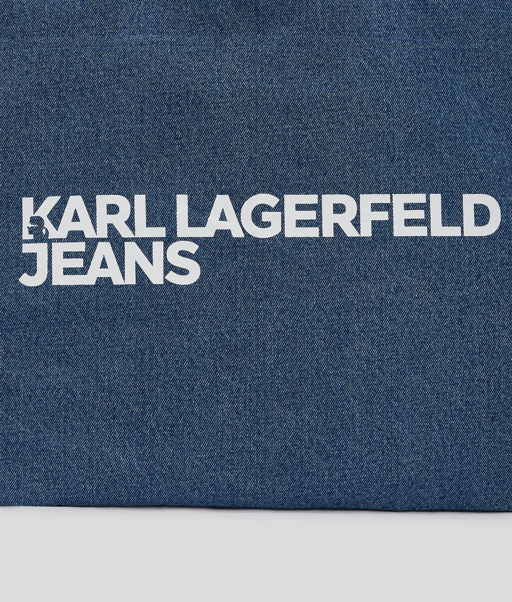 Logo denim shopper