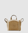 K/Circle small shearling tote bag