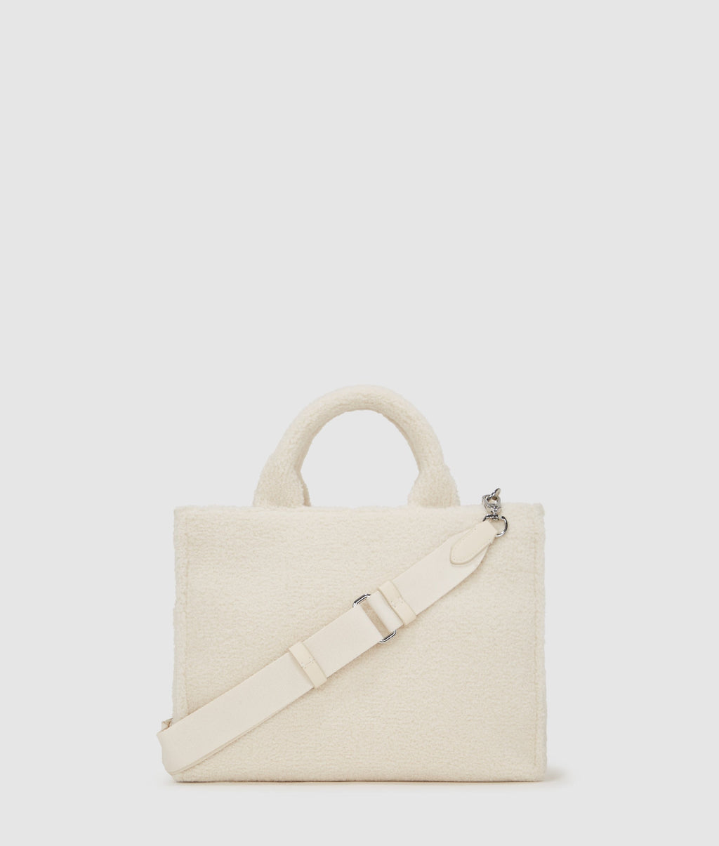 Rue St-Guillaume faux-shearling tote bag