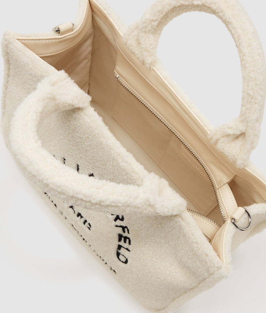 Rue St-Guillaume faux-shearling tote bag