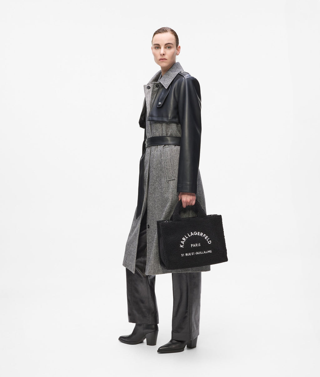 Rue St-Guillaume faux-shearling tote bag