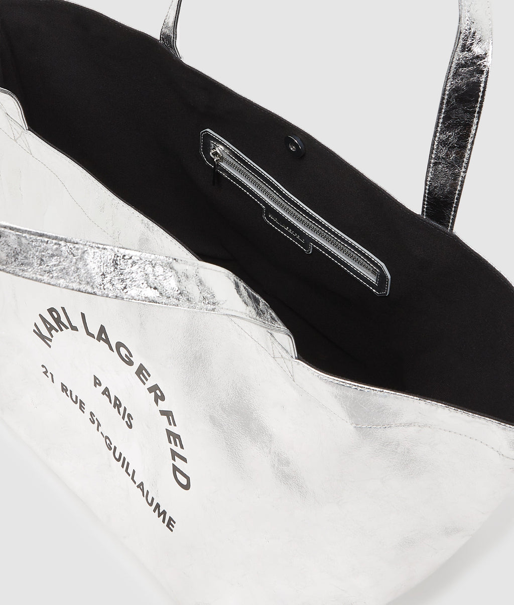 Rue St-Guillaume metallic shopper