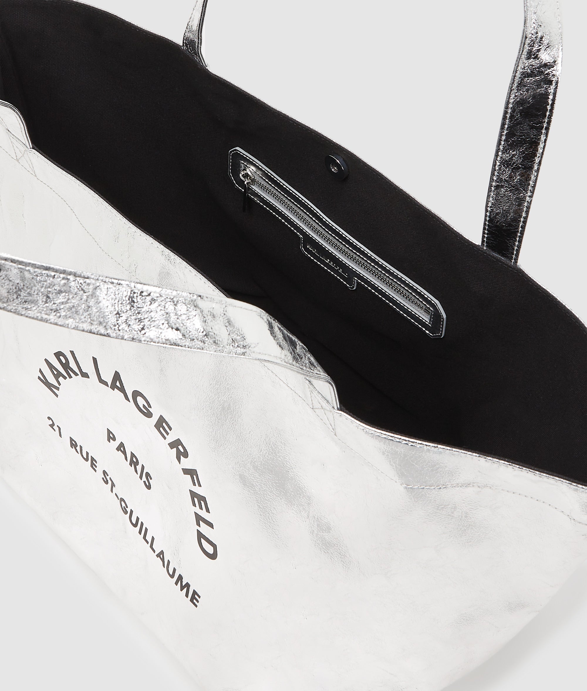 Rue St-Guillaume metallic shopper