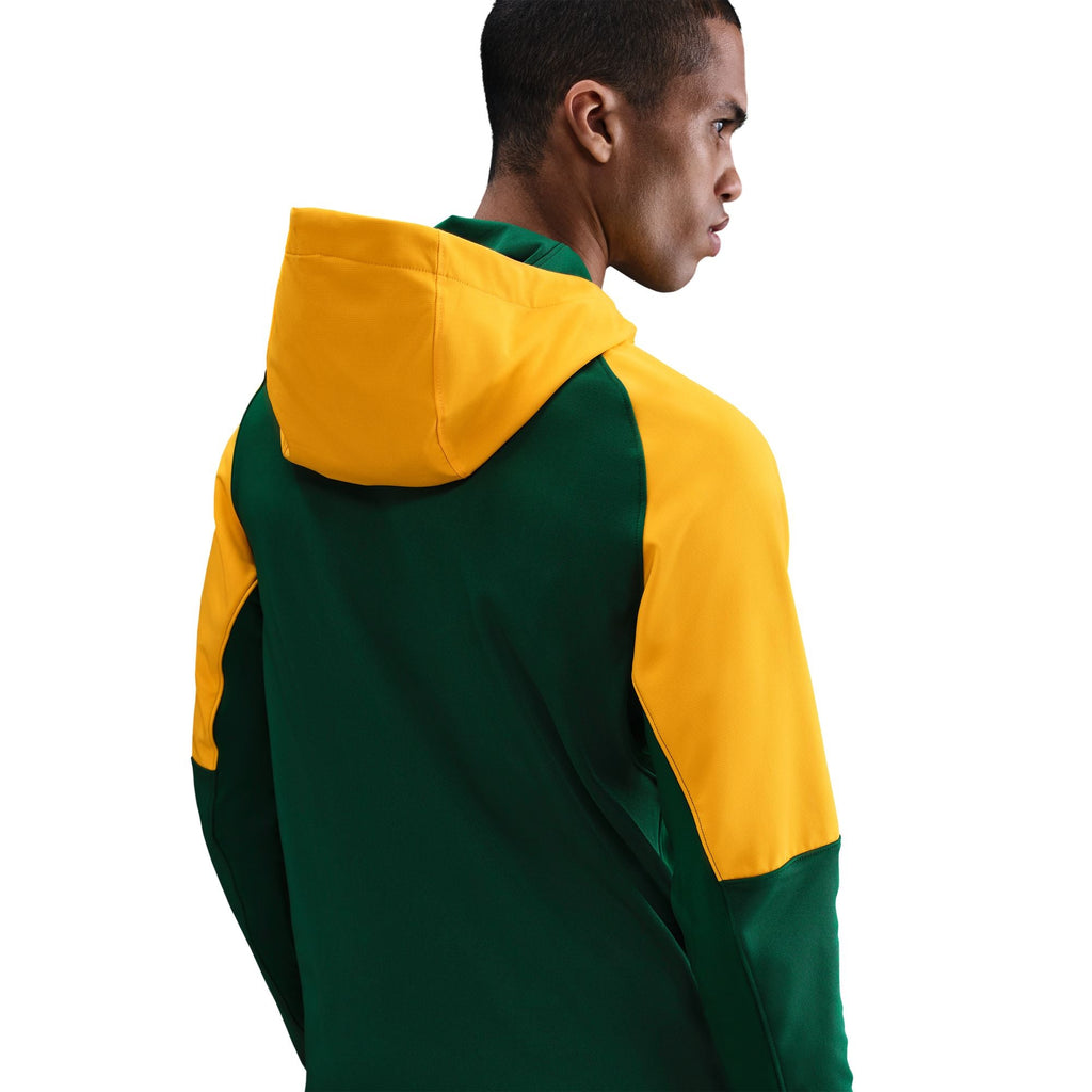 Springboks Nike Mens Rugby Training Full Zip Hoodie Gorge Green