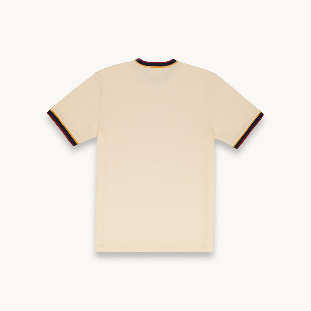 TSHEPO FLAG RIBBED IVORY T-SHIRT