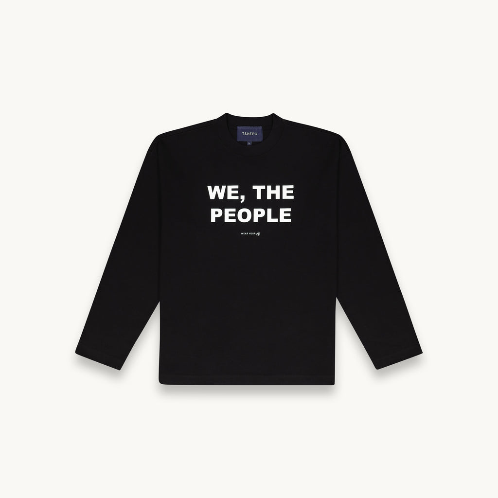 WE, THE PEOPLE LONG SLEEVE T-SHIRT - BLACK
