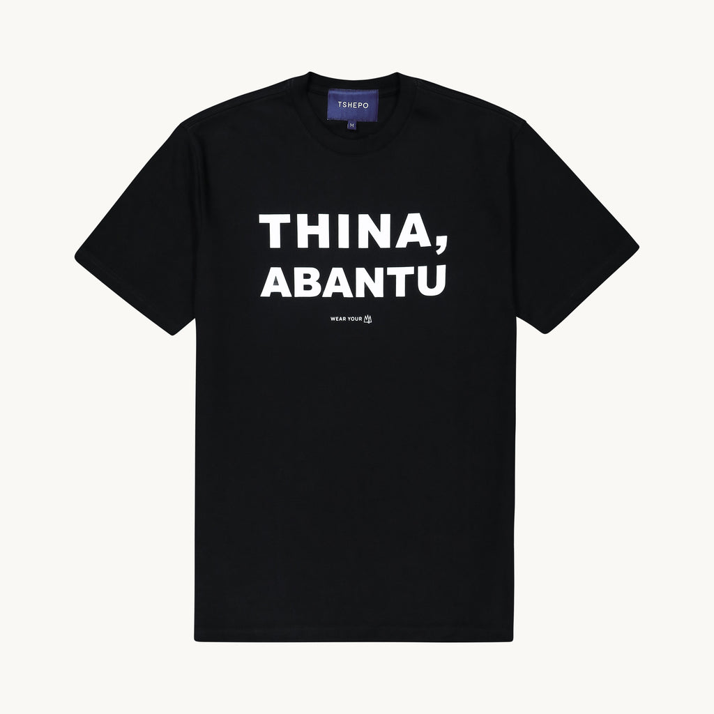 THINA,  ABANTU T-SHIRT, BLACK