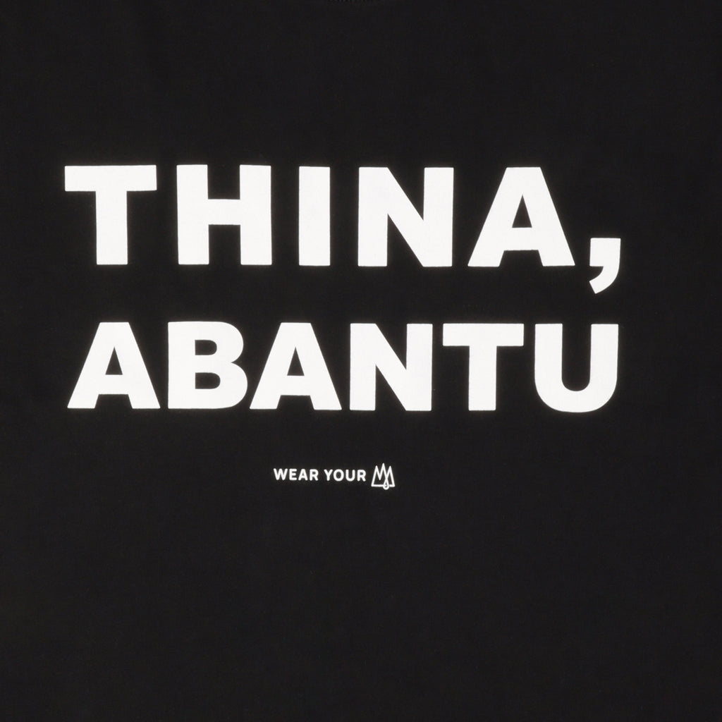 THINA,  ABANTU T-SHIRT, BLACK