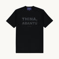THINA ABANTU DOUBLE BLACK T-SHIRT