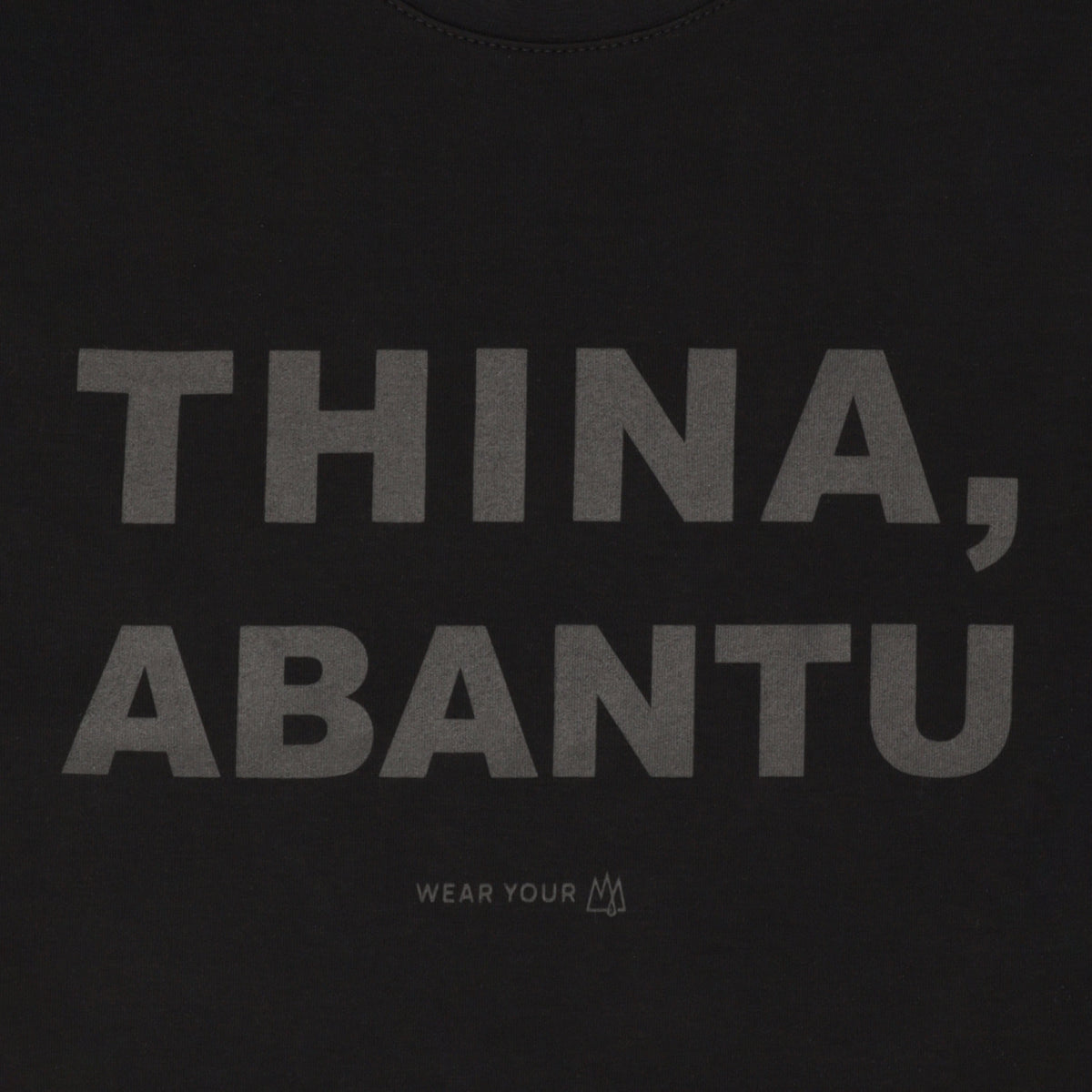 THINA ABANTU DOUBLE BLACK T-SHIRT