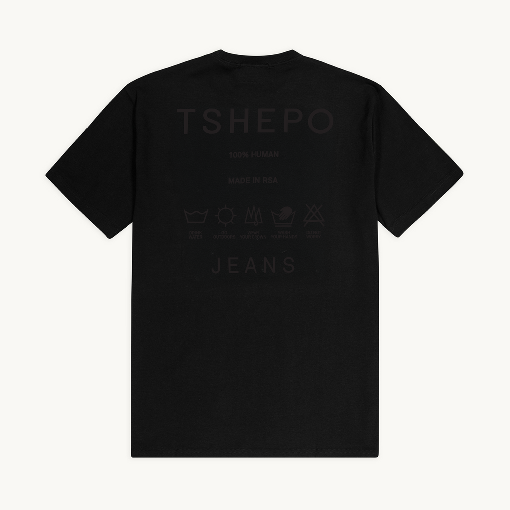 SELF CARE DOUBLE BLACK T-SHIRT