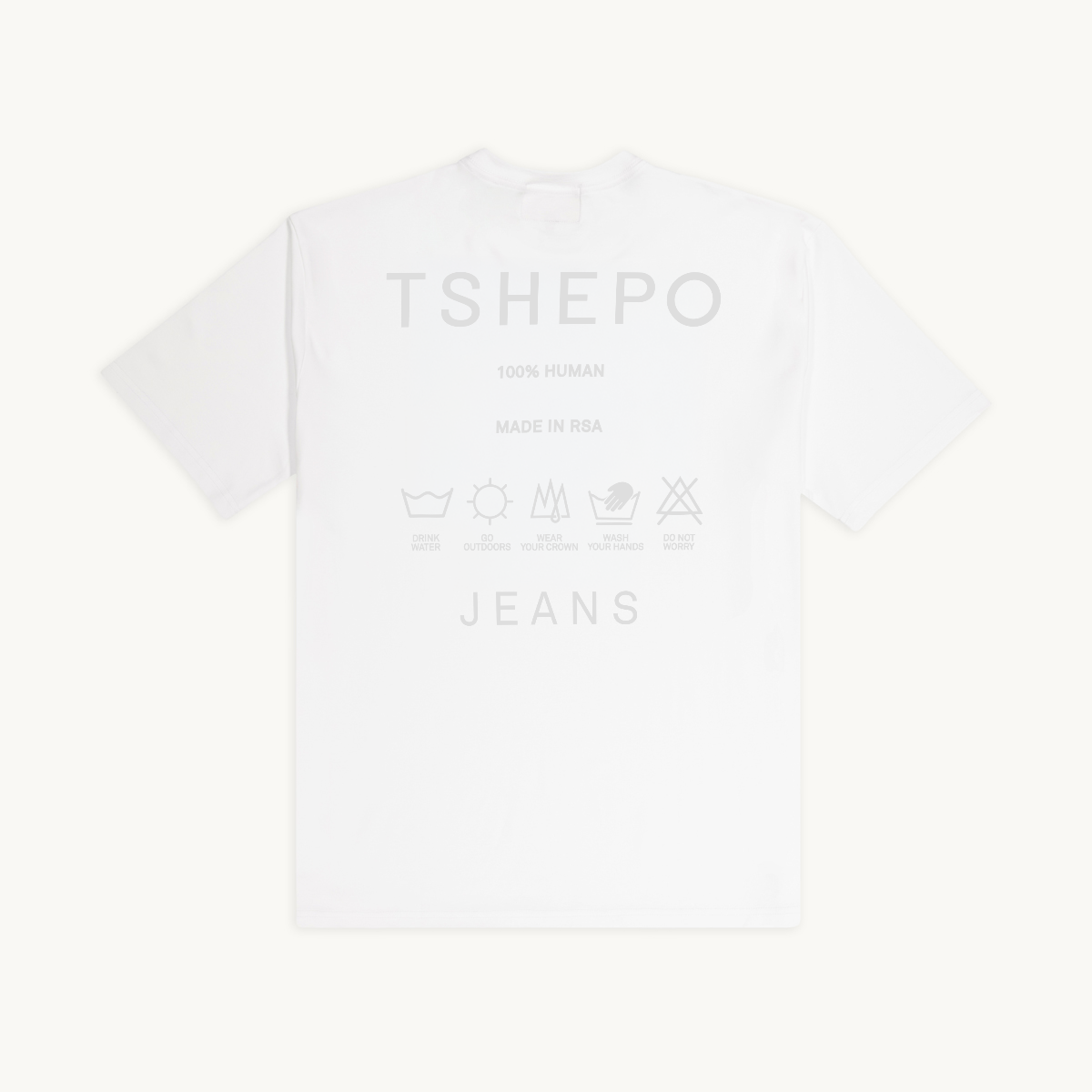 SELF CARE DOUBLE WHITE T-SHIRT