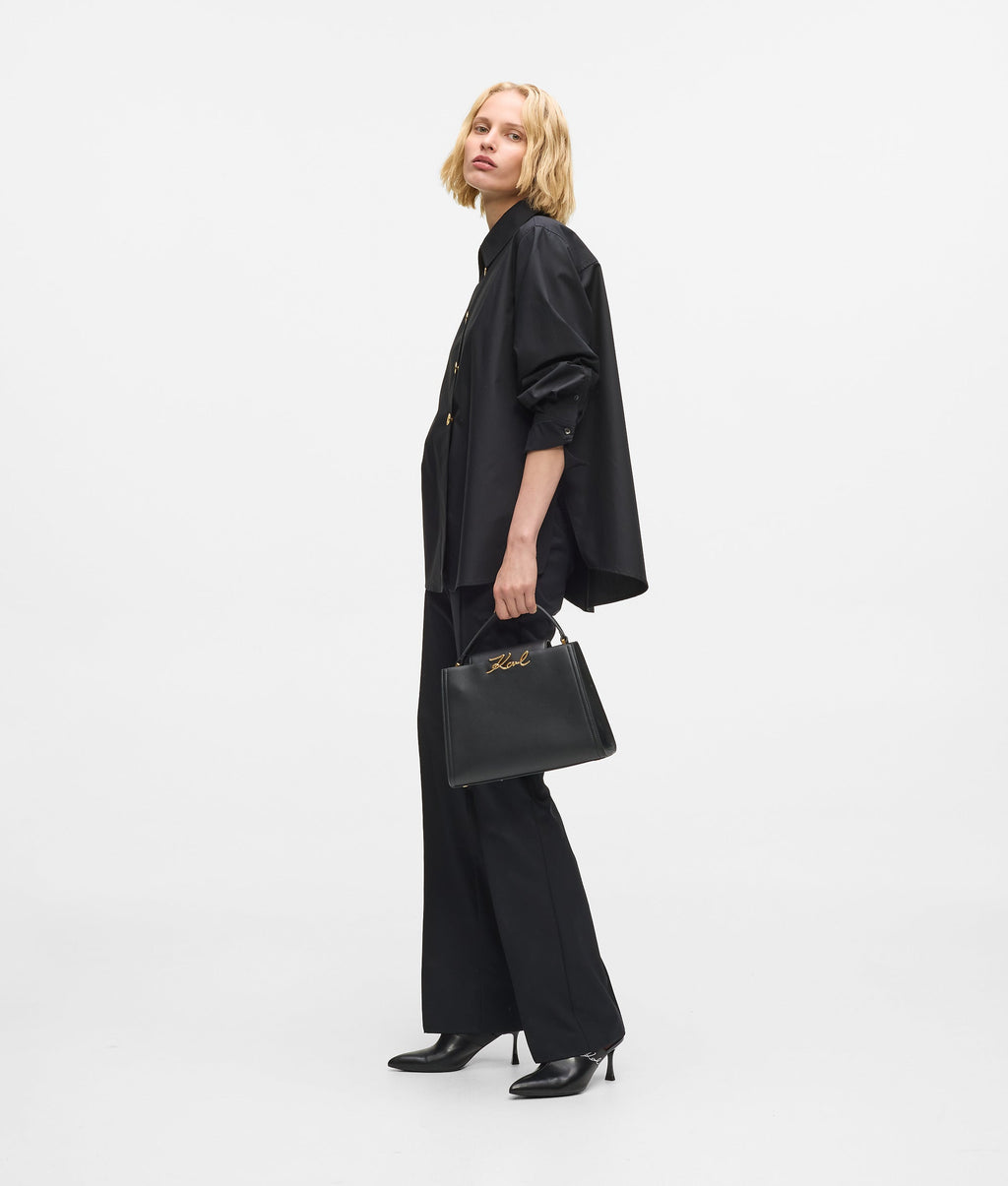 K/Signature medium top handle bag