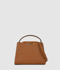 K/Signature suede top handle bag