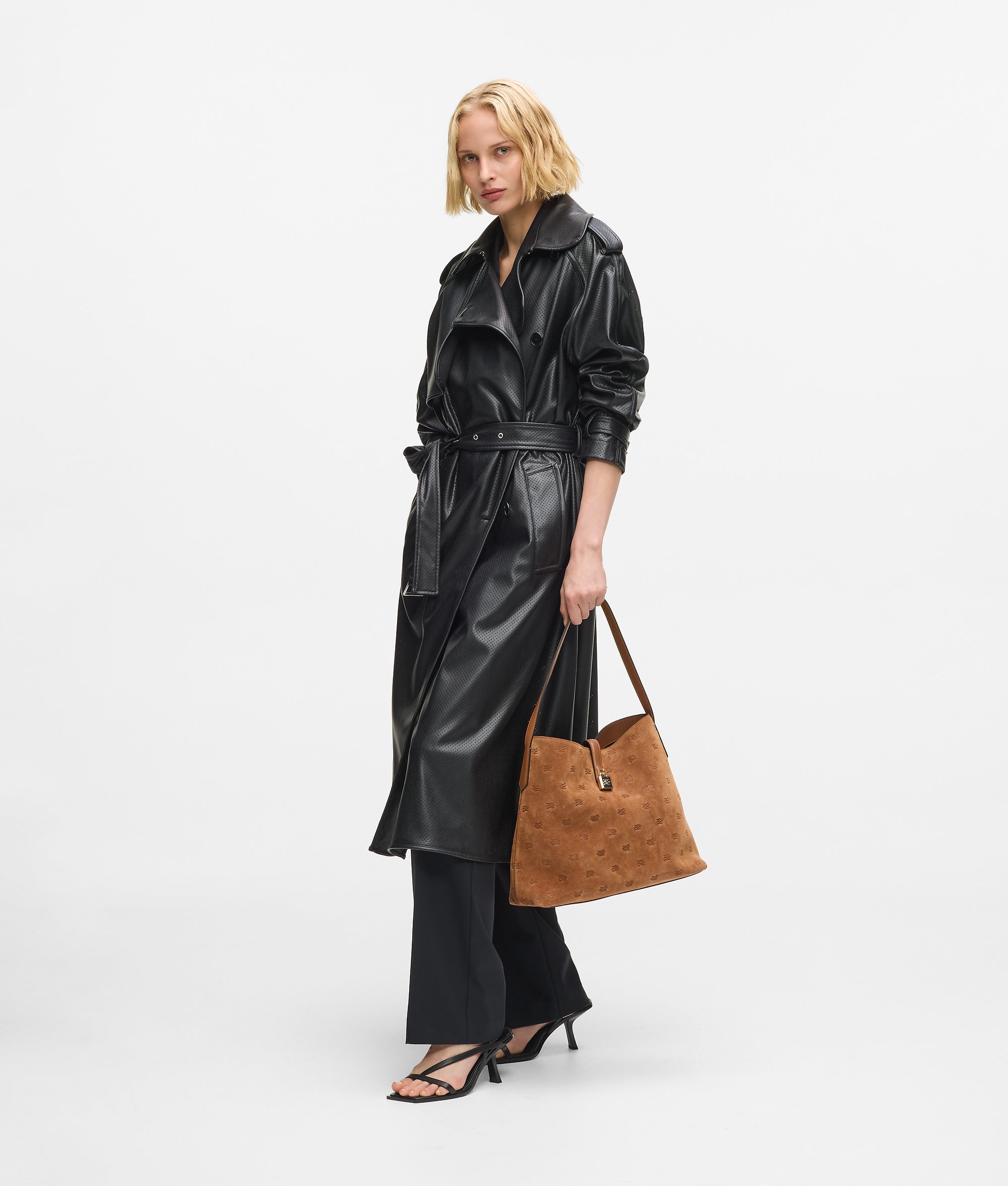 K/Autograph padlock suede hobo bag