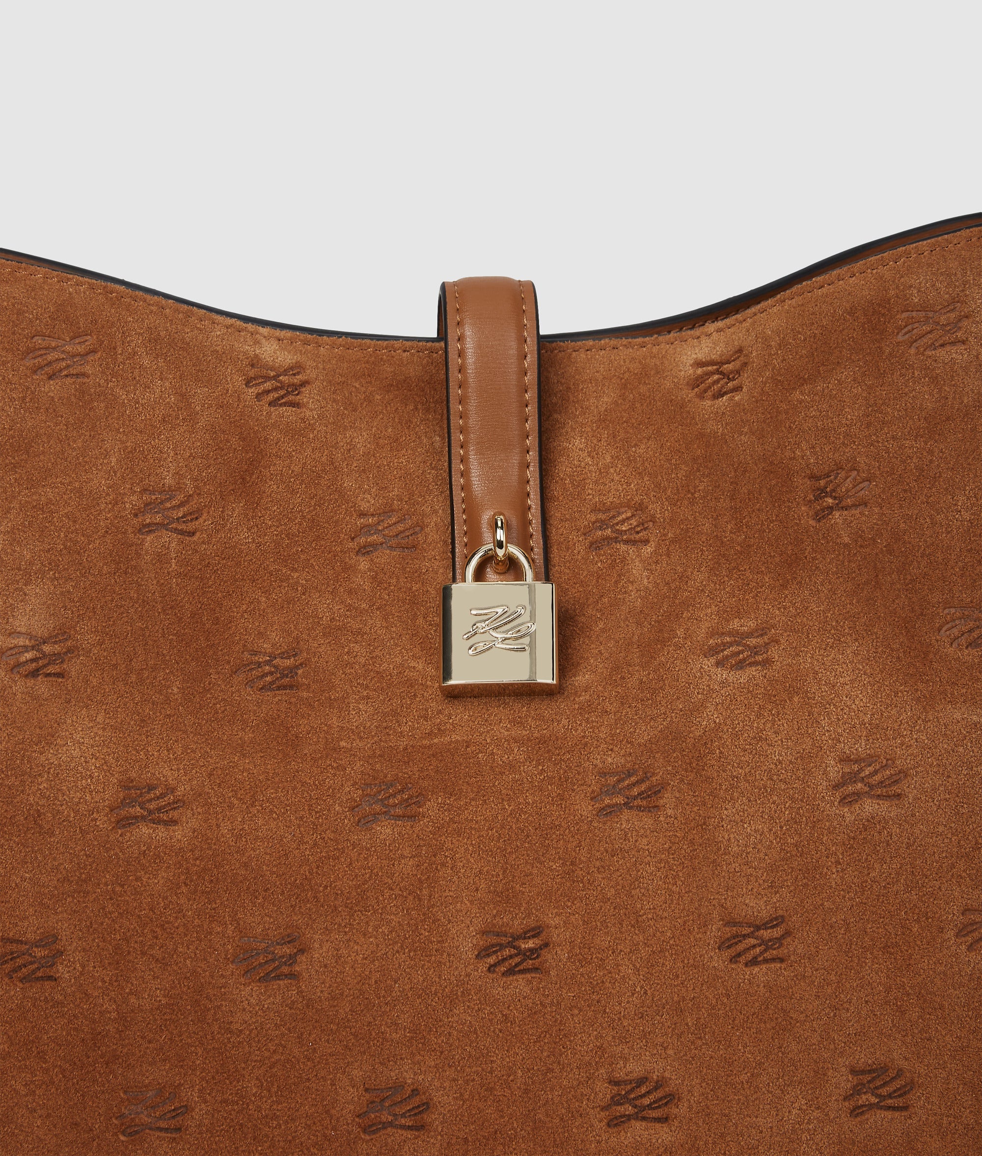 K/Autograph padlock suede hobo bag
