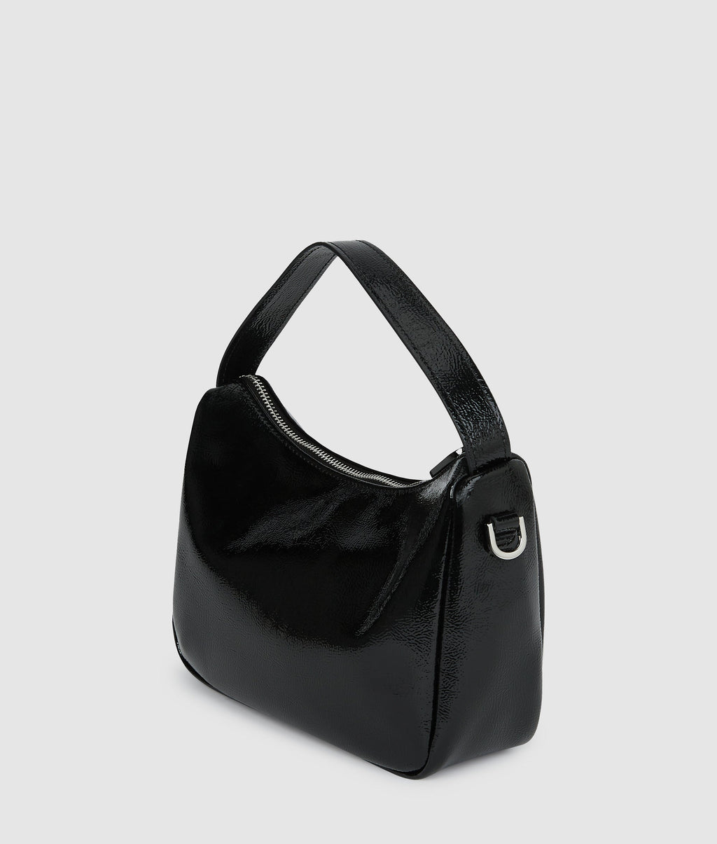Glossy mini hobo bag
