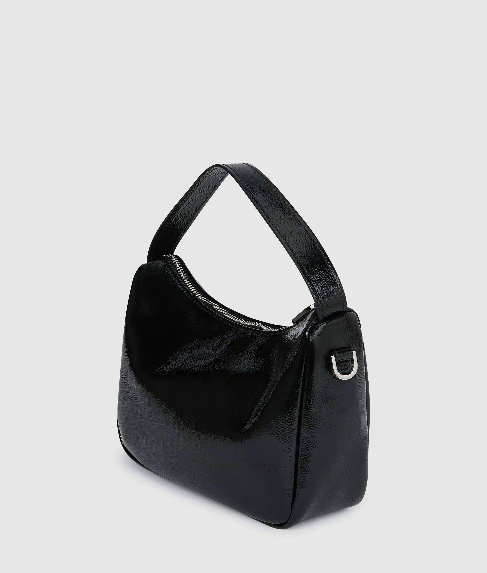 Glossy mini hobo bag