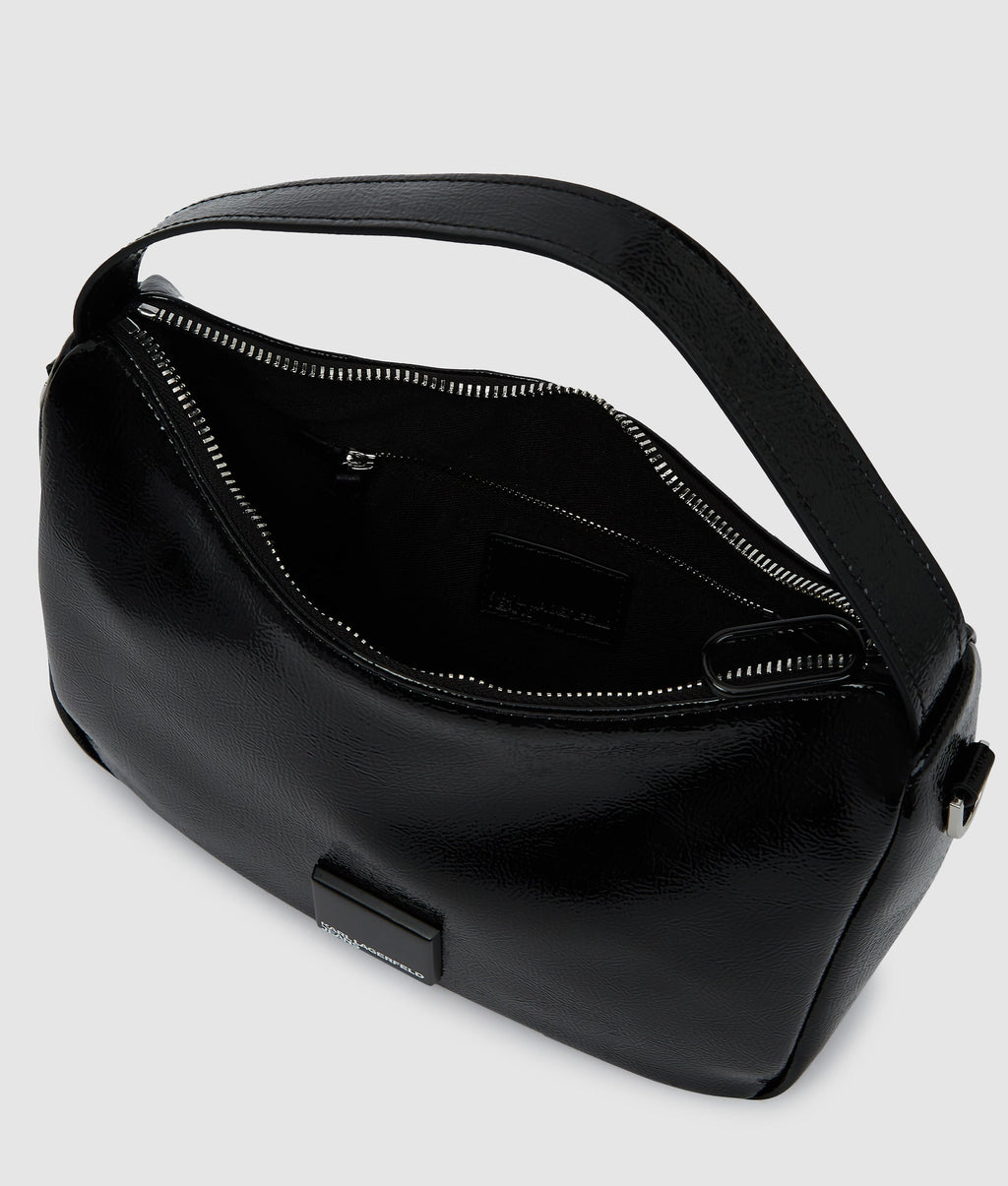 Glossy mini hobo bag