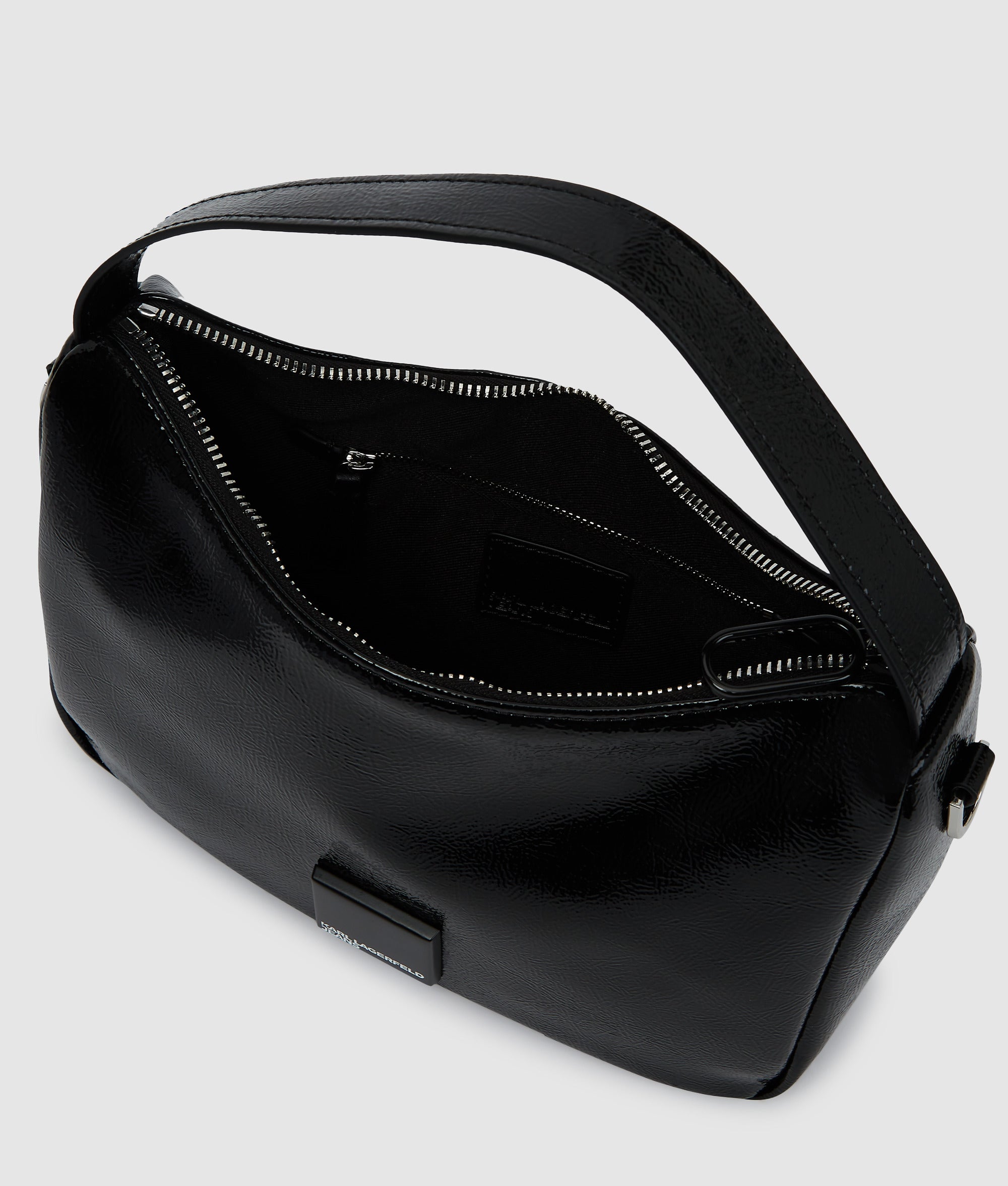 Glossy mini hobo bag