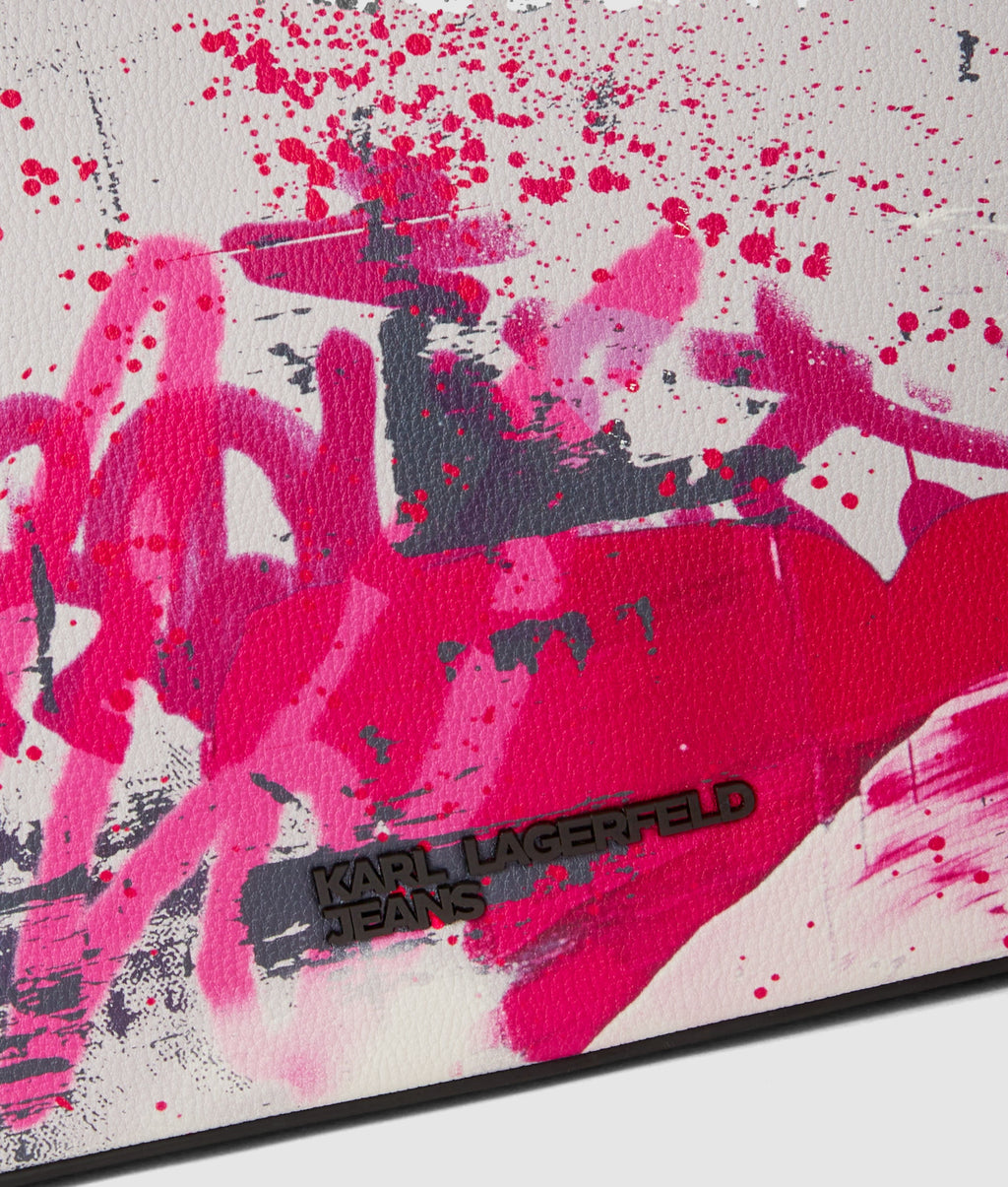 Graffiti print shoulder bag