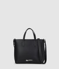 Metal logo mini tote bag