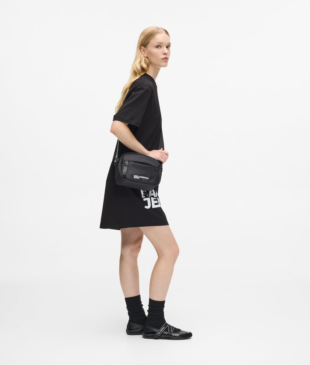 Logo nylon crossbody bag