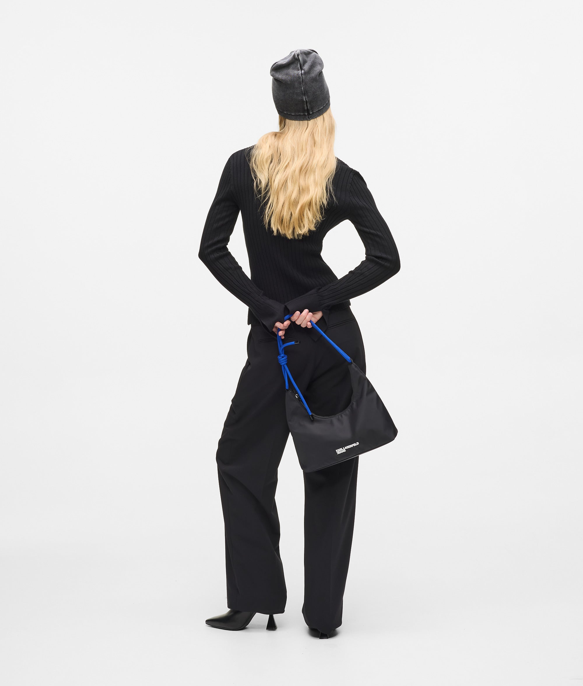 Cord nylon shoulder bag