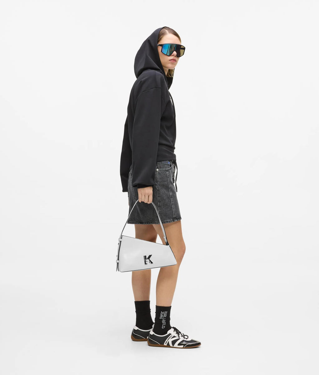 Geo high-shine shoulder bag