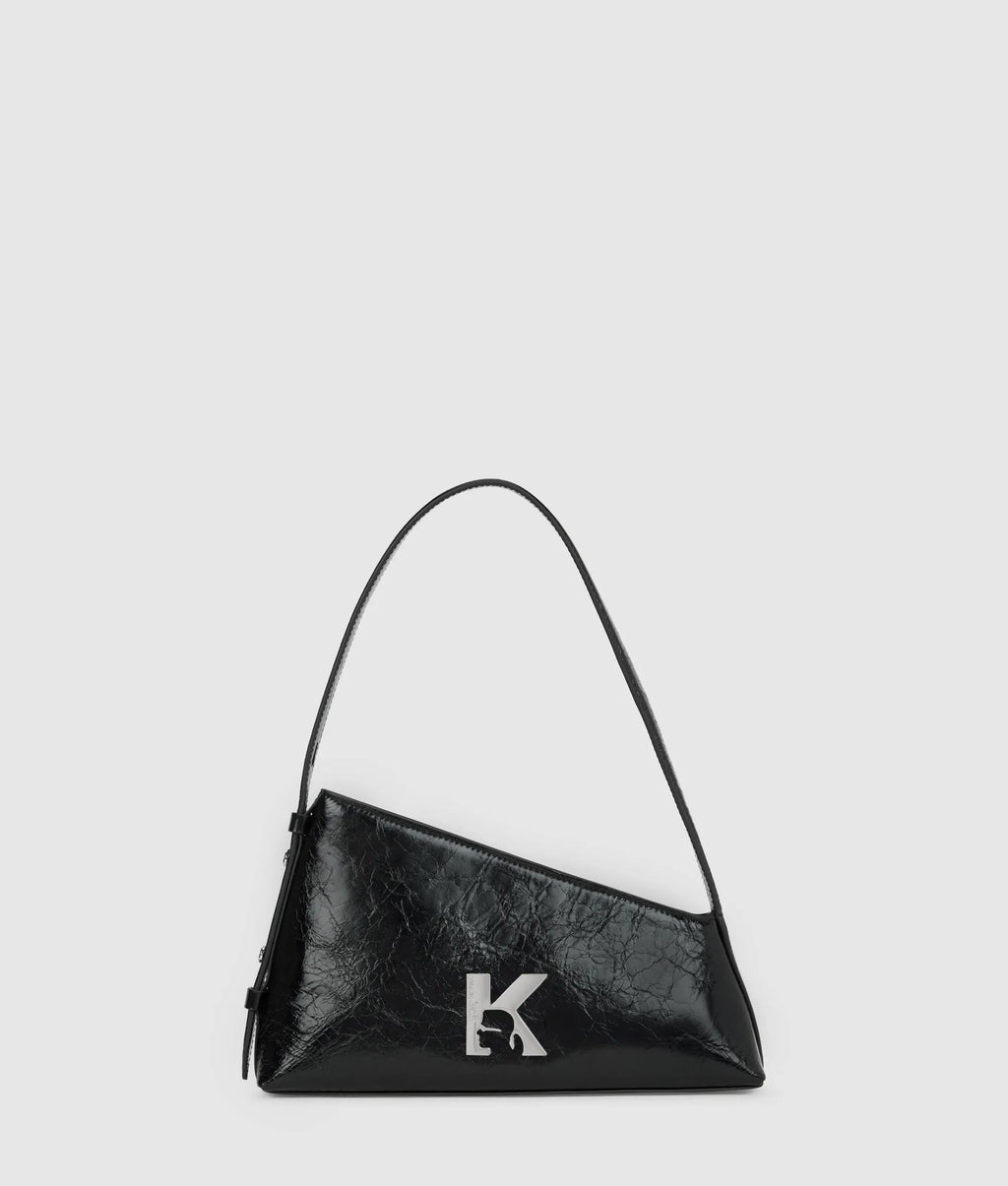 Geo high-shine shoulder bag