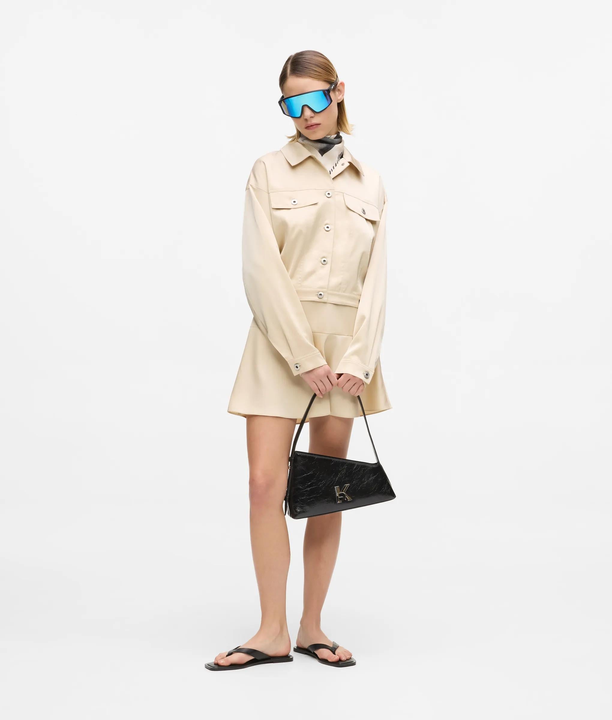Geo high-shine shoulder bag