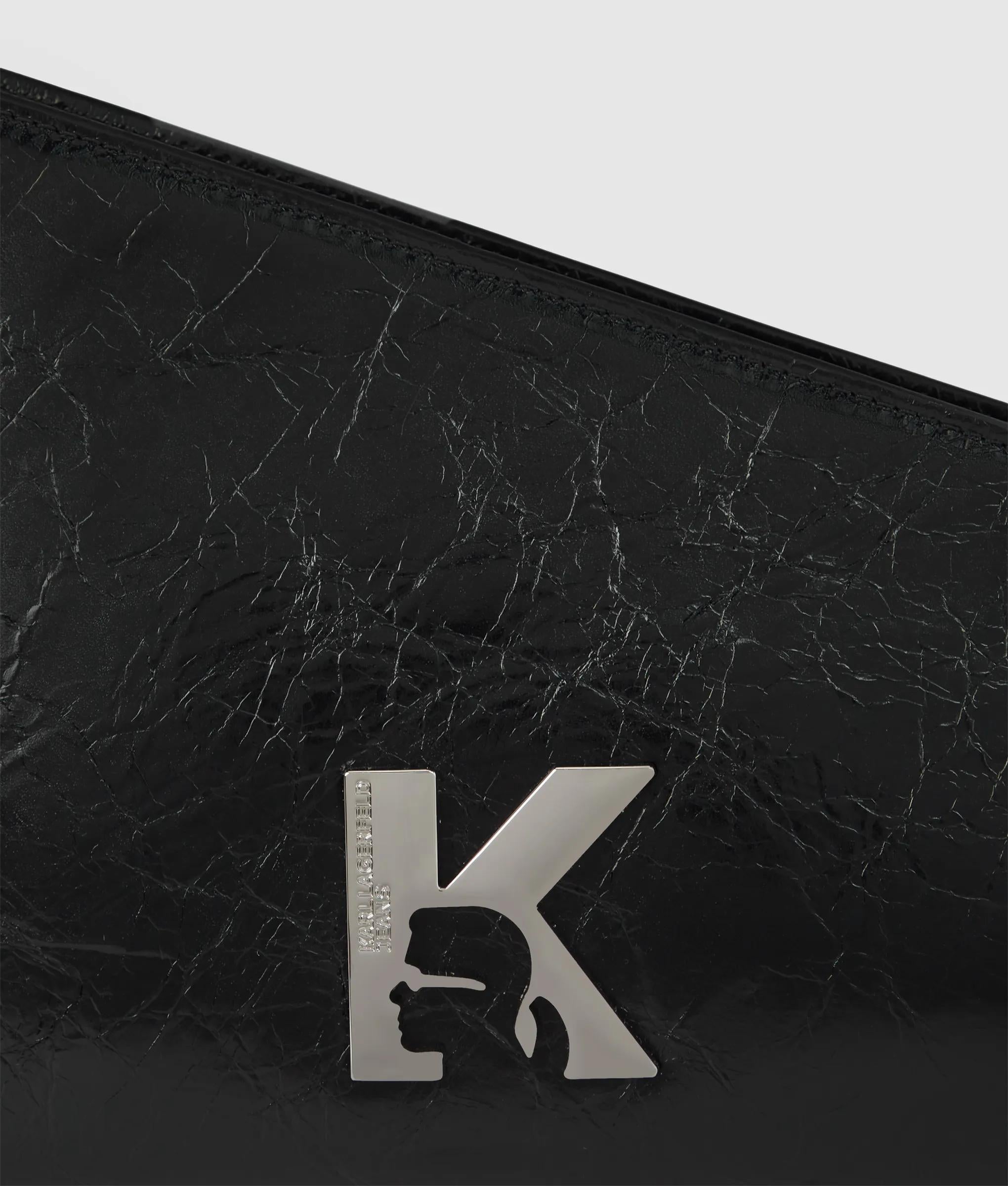 Geo high-shine shoulder bag