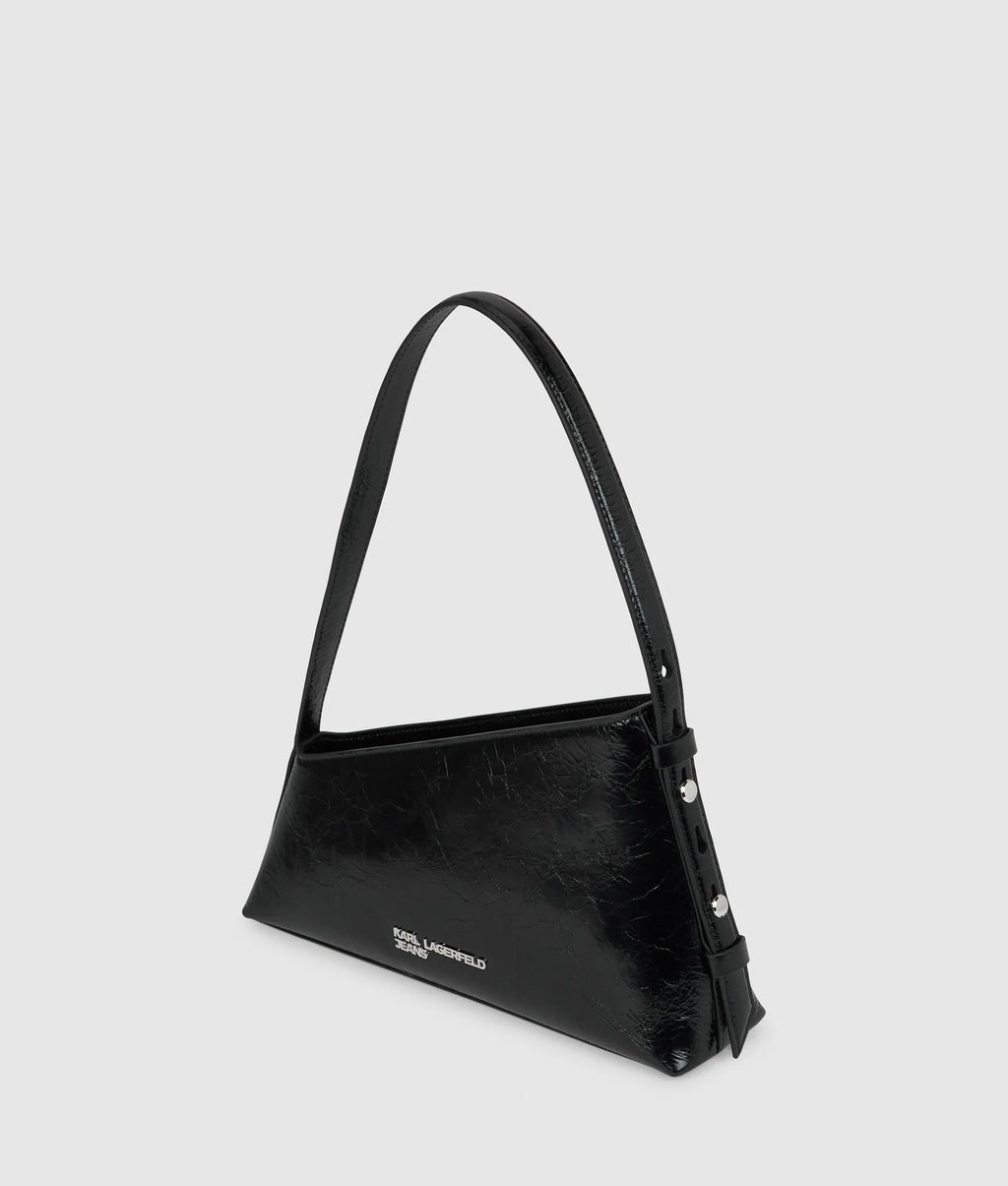 Geo high-shine shoulder bag