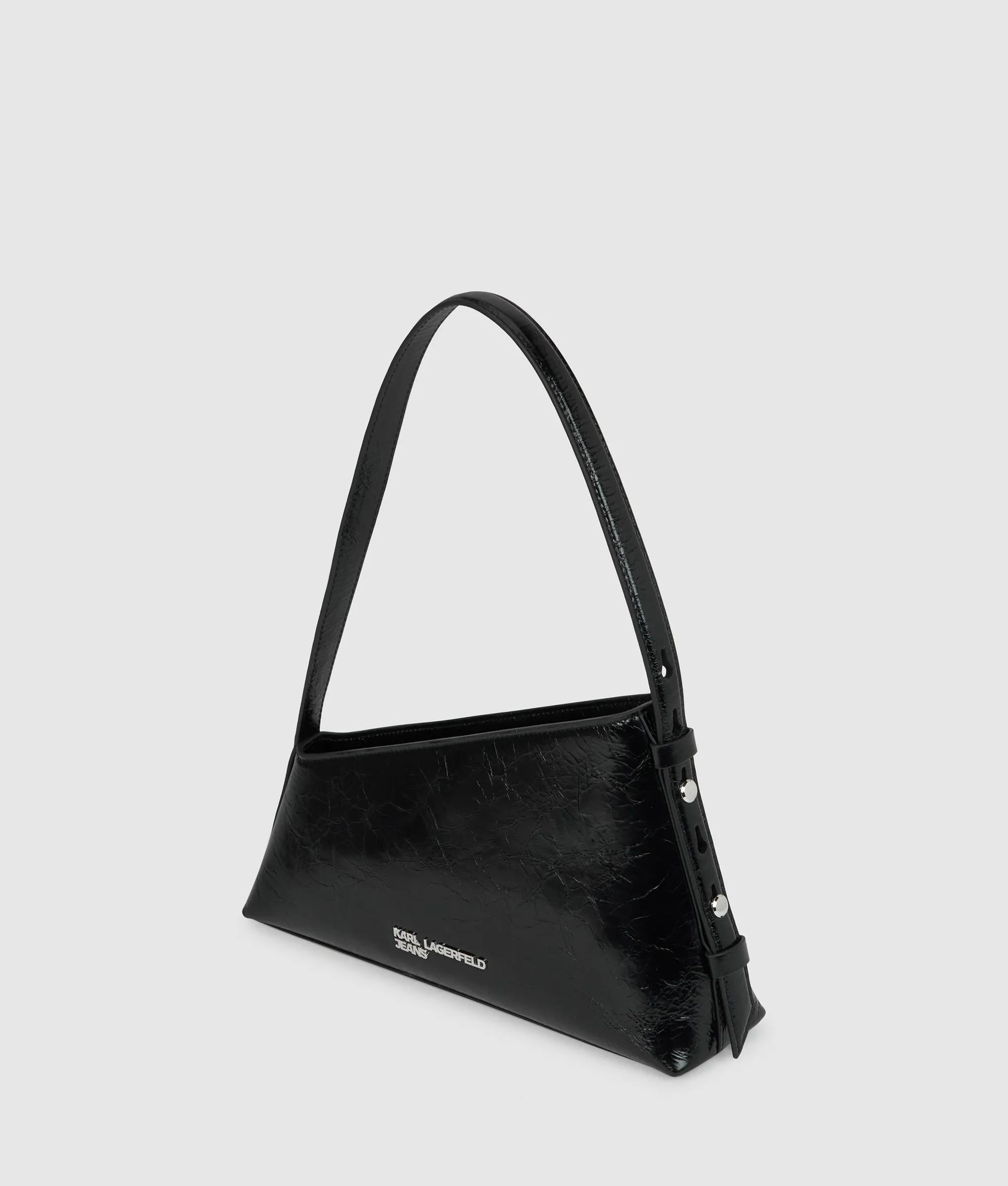 Geo high-shine shoulder bag
