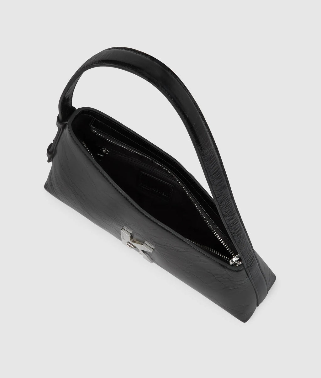 Geo high-shine shoulder bag
