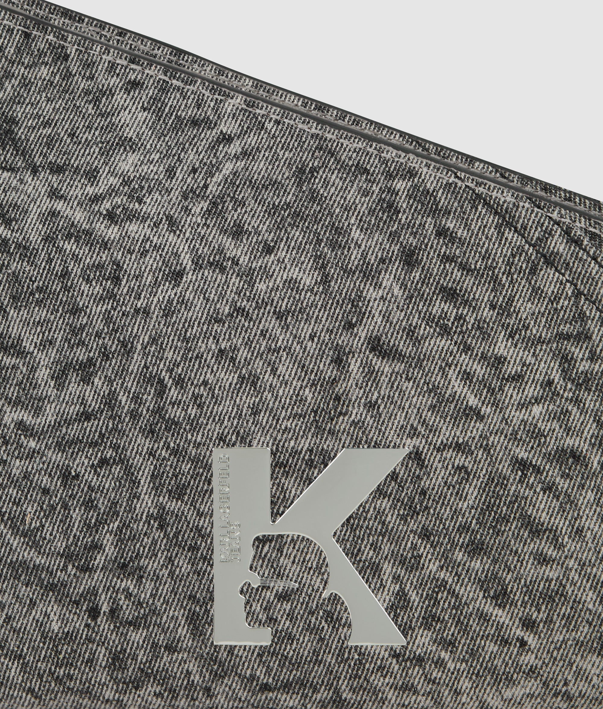 Geo denim shoulder bag