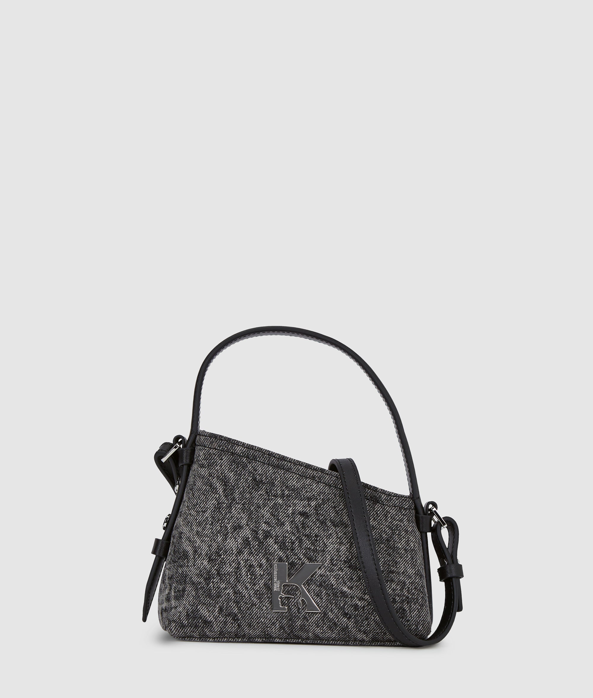 Geo mini denim crossbody bag