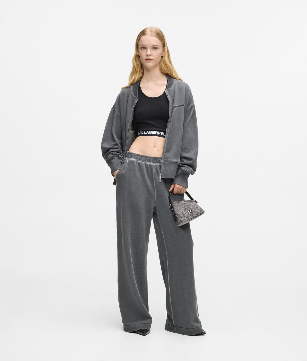 Geo mini denim crossbody bag
