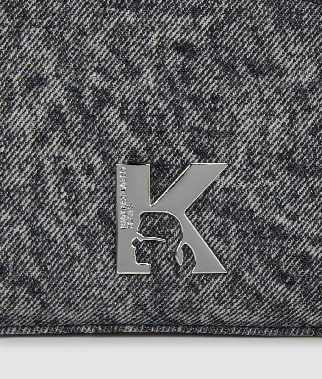 Geo mini denim crossbody bag