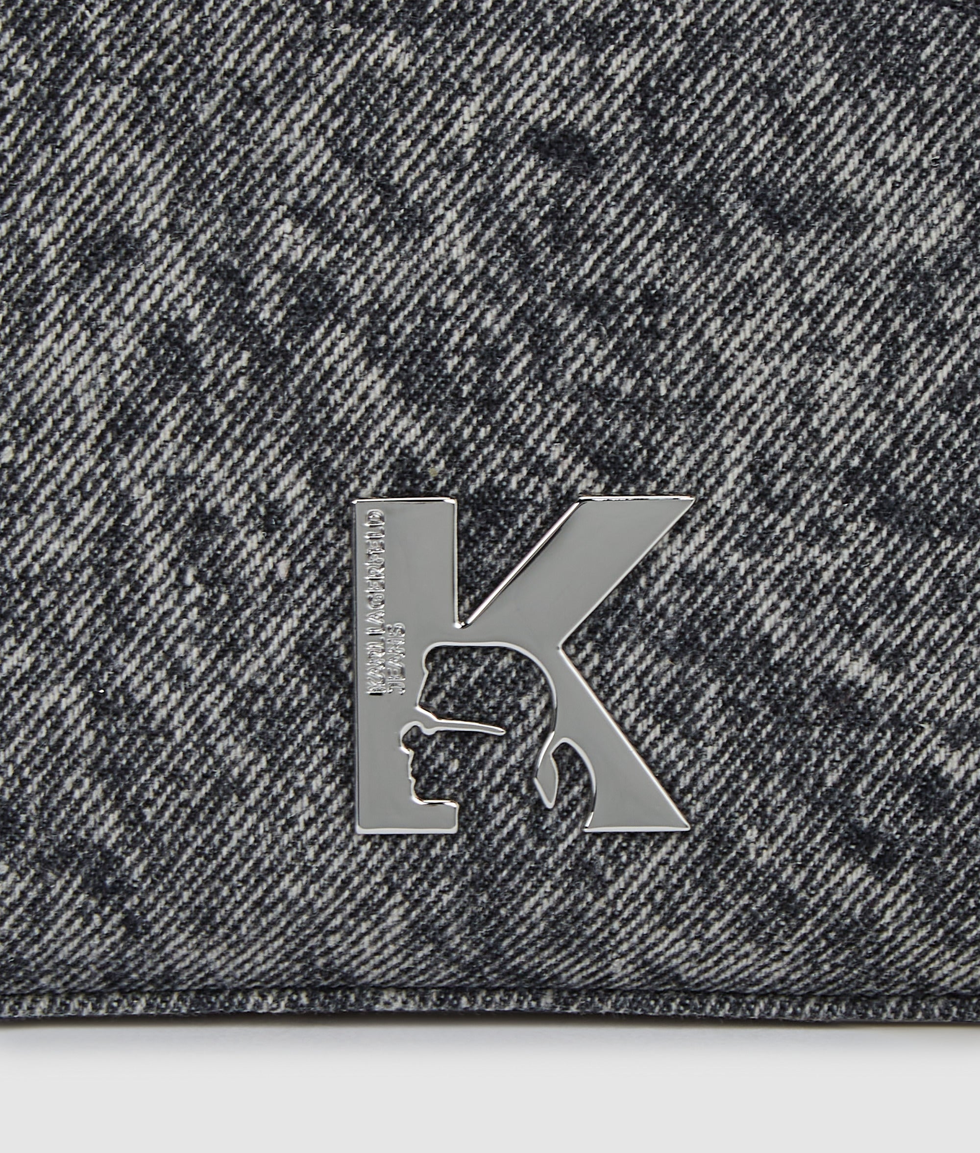 Geo mini denim crossbody bag
