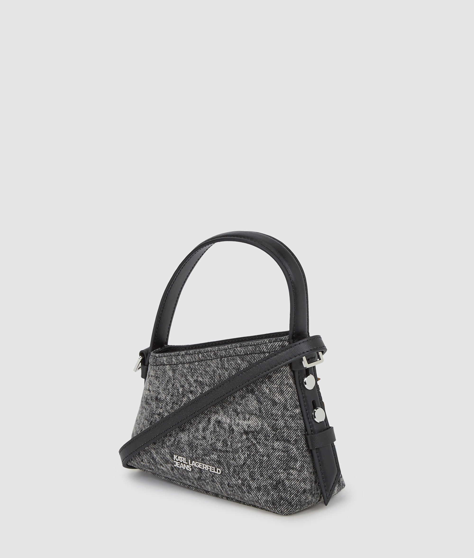 Geo mini denim crossbody bag