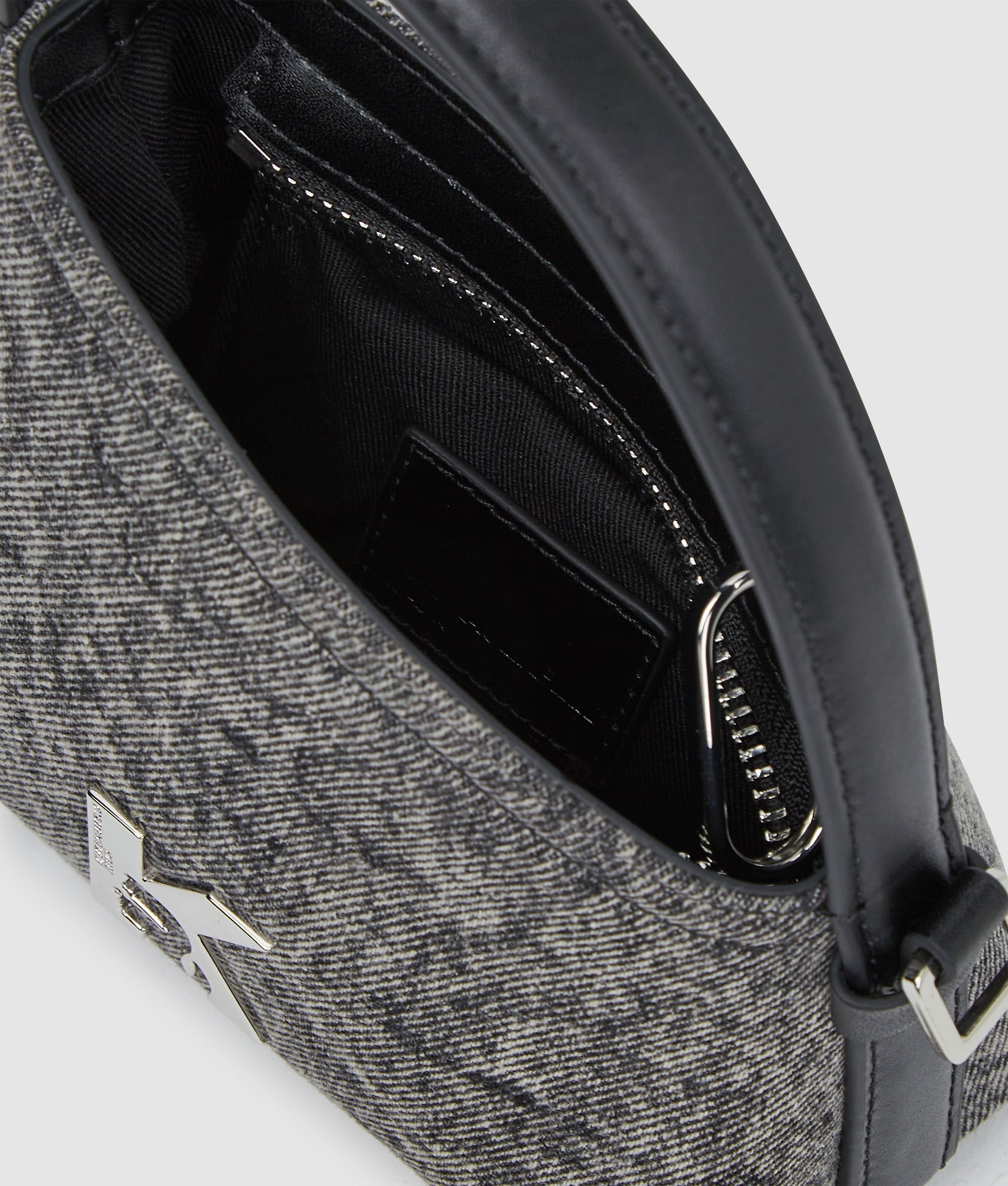 Geo mini denim crossbody bag