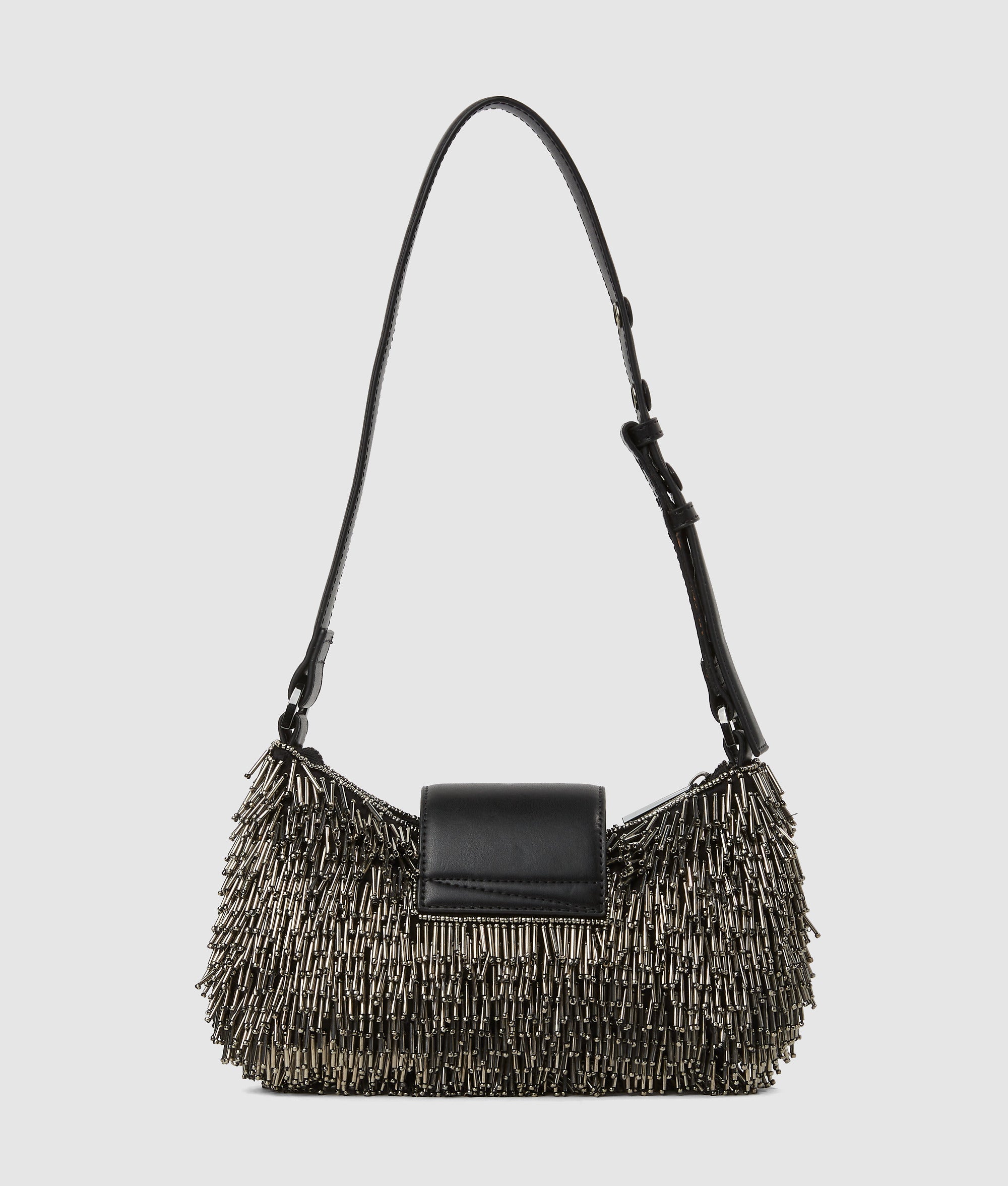 K/Signature beaded moon bag