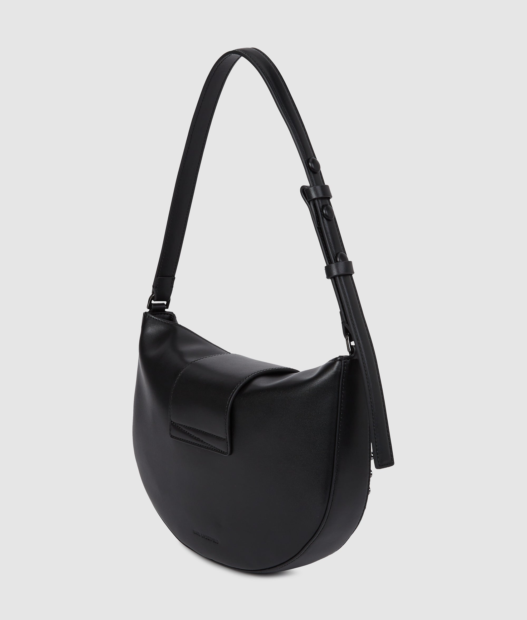 K/Signature studded moon bag