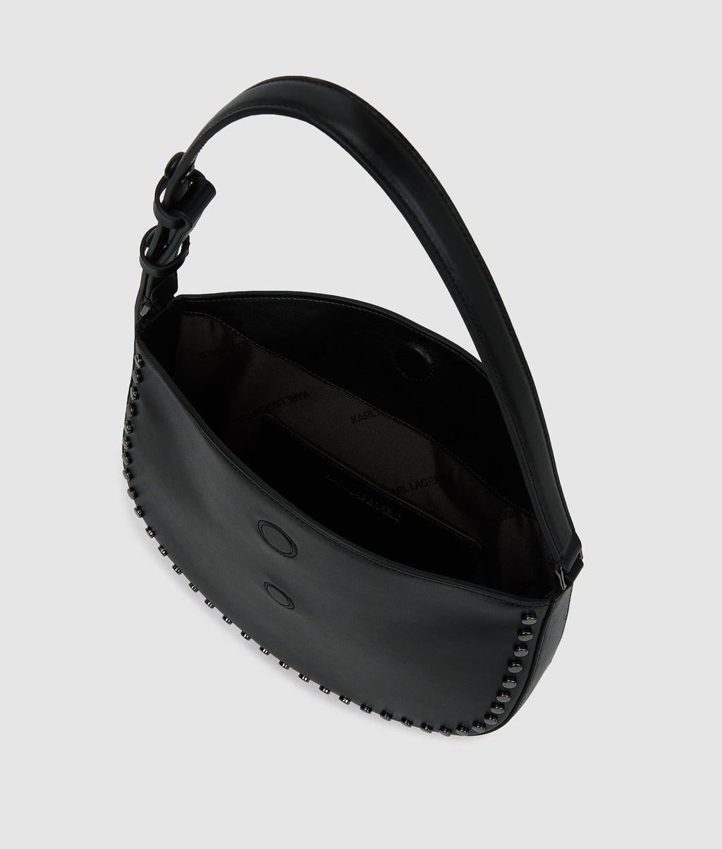 K/Signature studded moon bag
