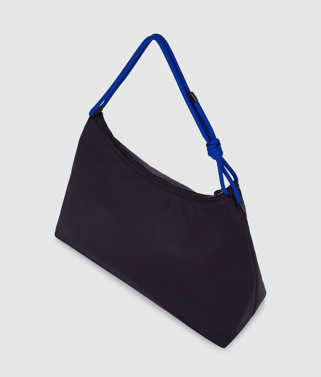 Large cord nylon shoulder bag