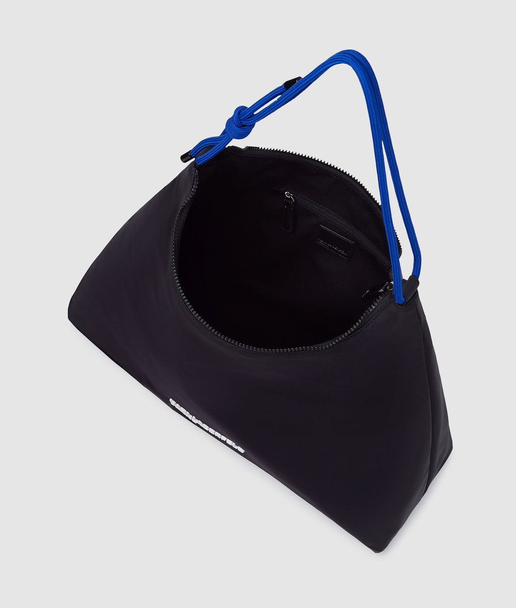 Large cord nylon shoulder bag